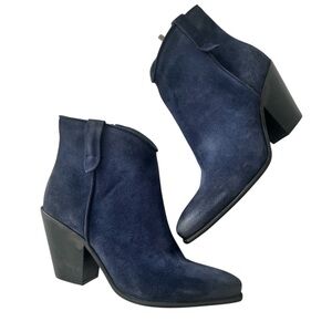 Sundance Boots Womens Size 41 EU US 10 blue  Suede Zip Made in Italy western